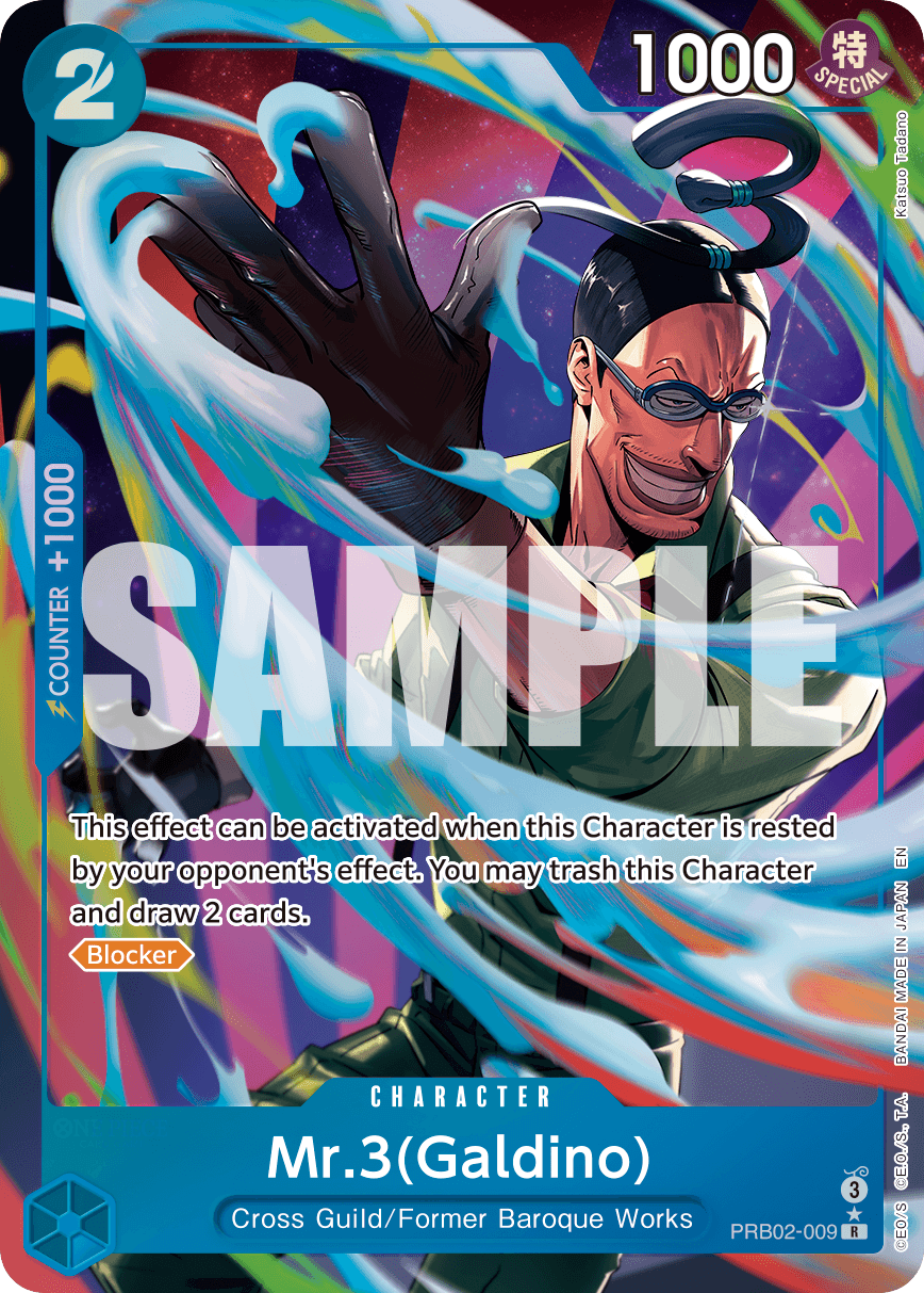 Mr.3(Galdino) - PRB02-009 (Alternate Art)